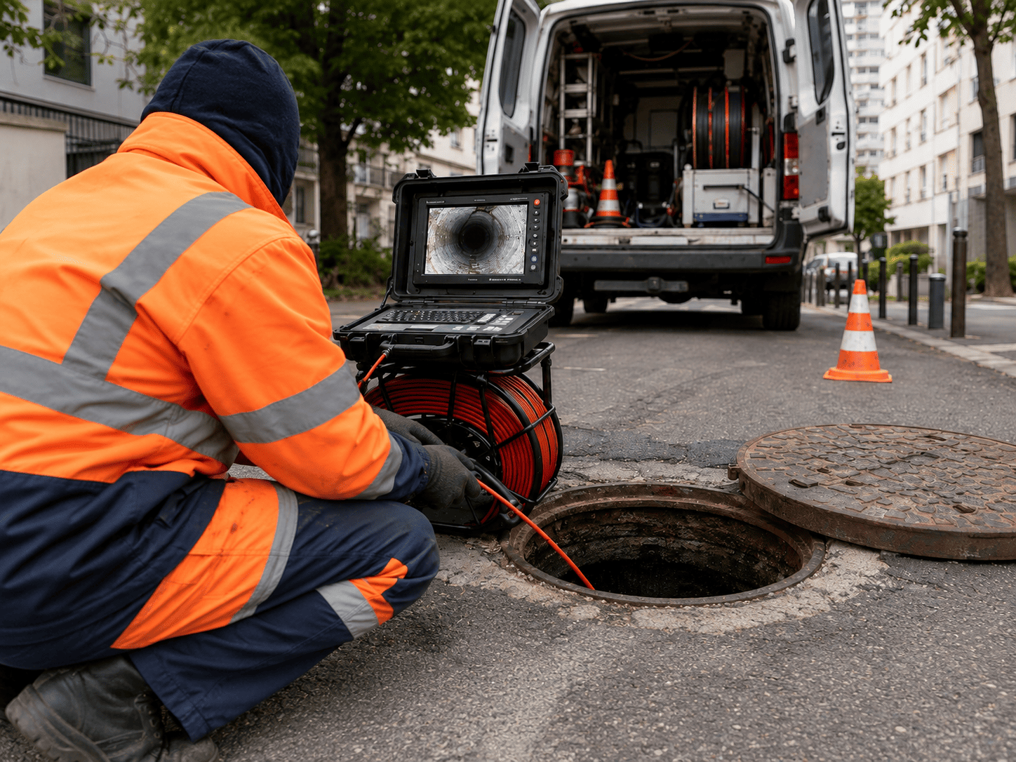 Inspection vidéo canalisation à Créteil avec caméra professionnelle