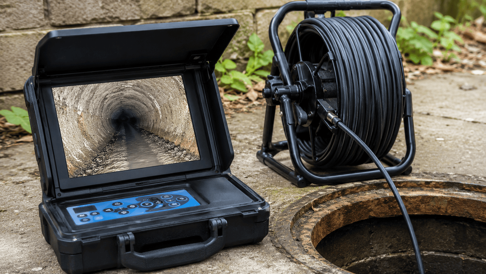 Inspection caméra d’une canalisation avec équipement professionnel de diagnostic